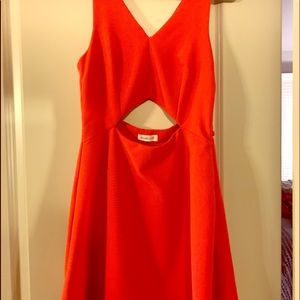 Orange Cut Out Dress